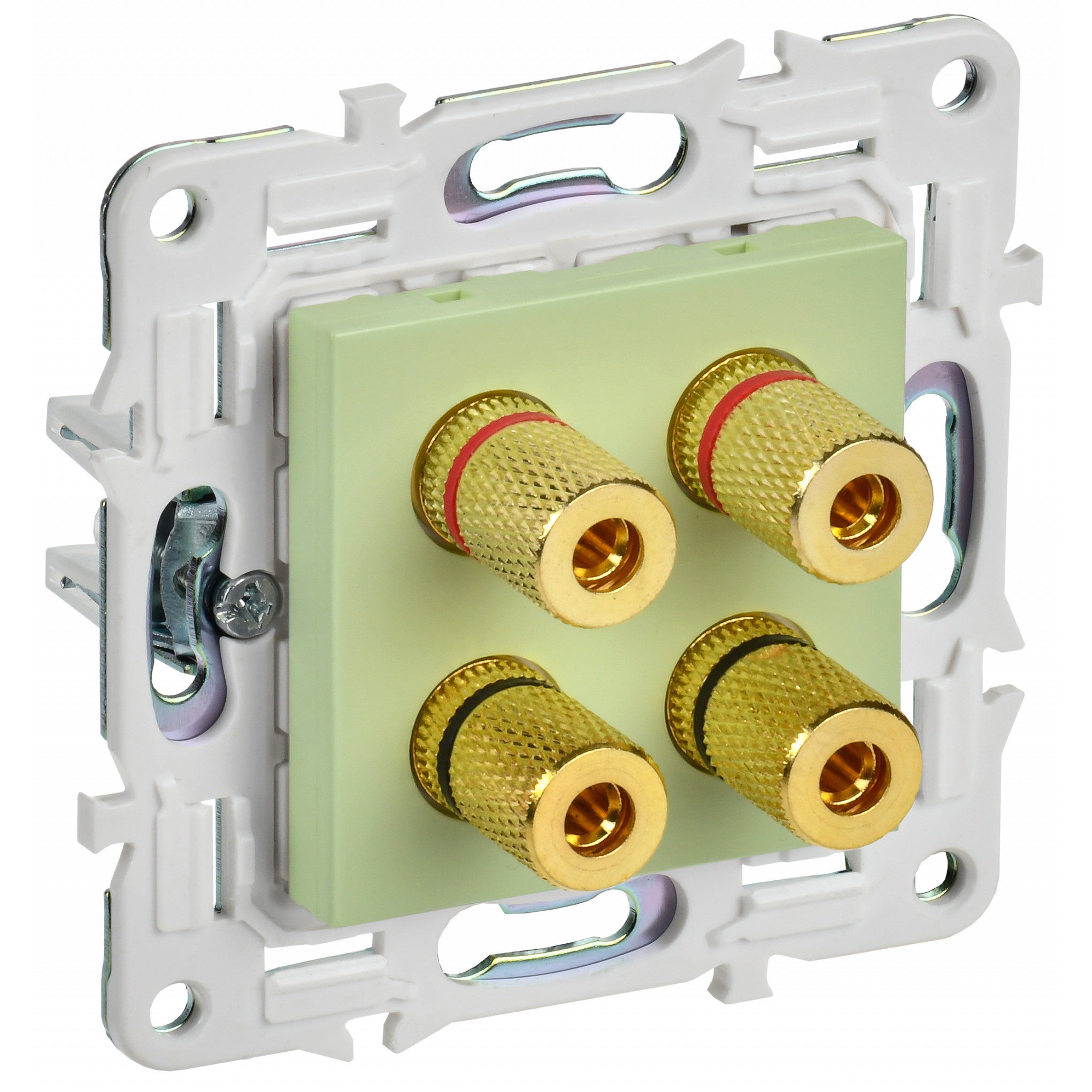 SKANDY Аудиорозетка 4-местная SK-A01G мятный IEK