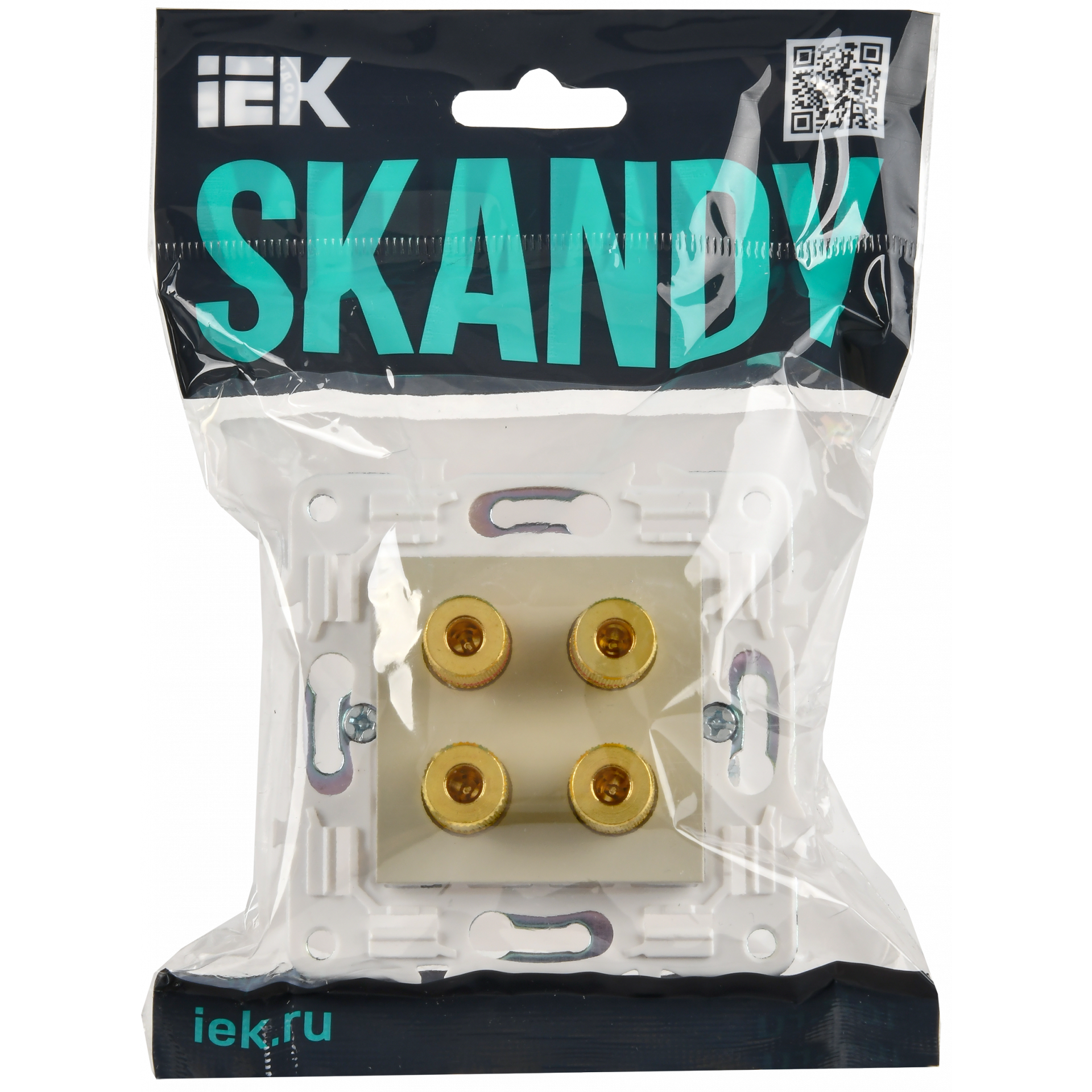 SKANDY Аудиорозетка 4-местная SK-A01B бежевый IEK