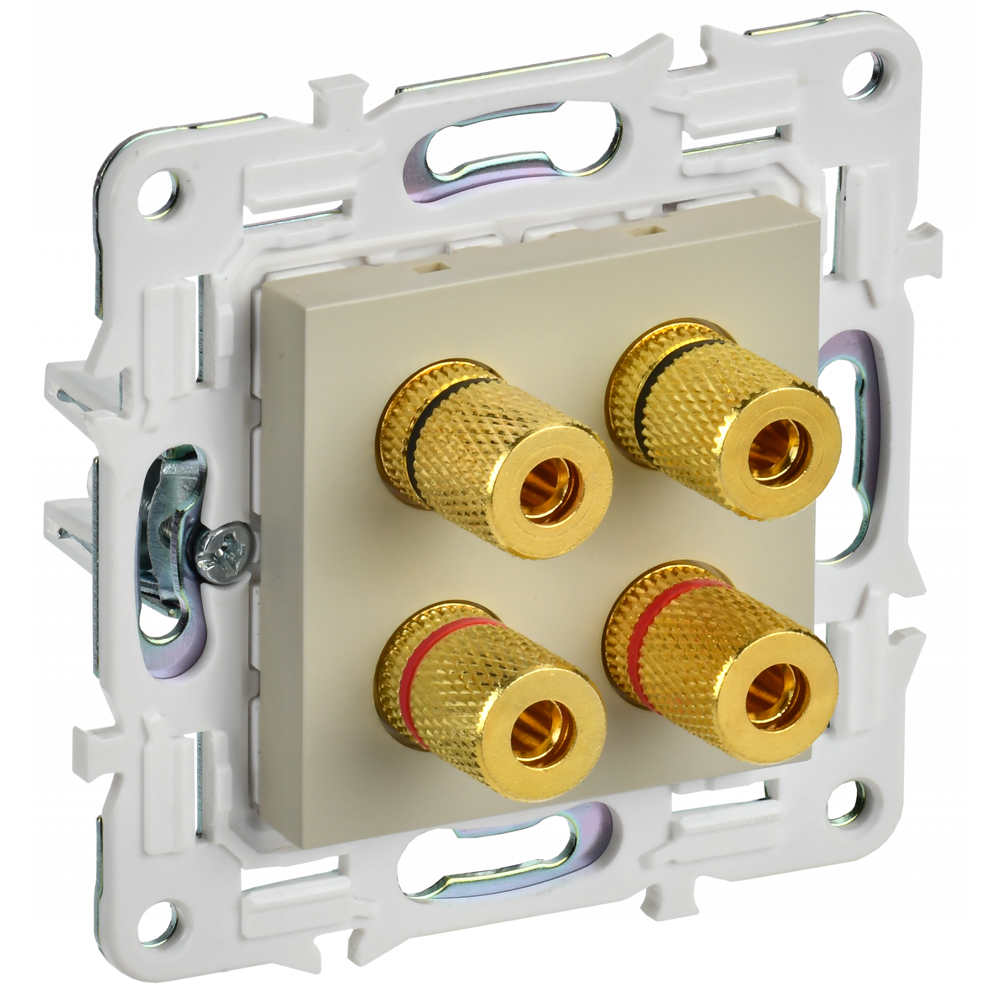 SKANDY Аудиорозетка 4-местная SK-A01B бежевый IEK