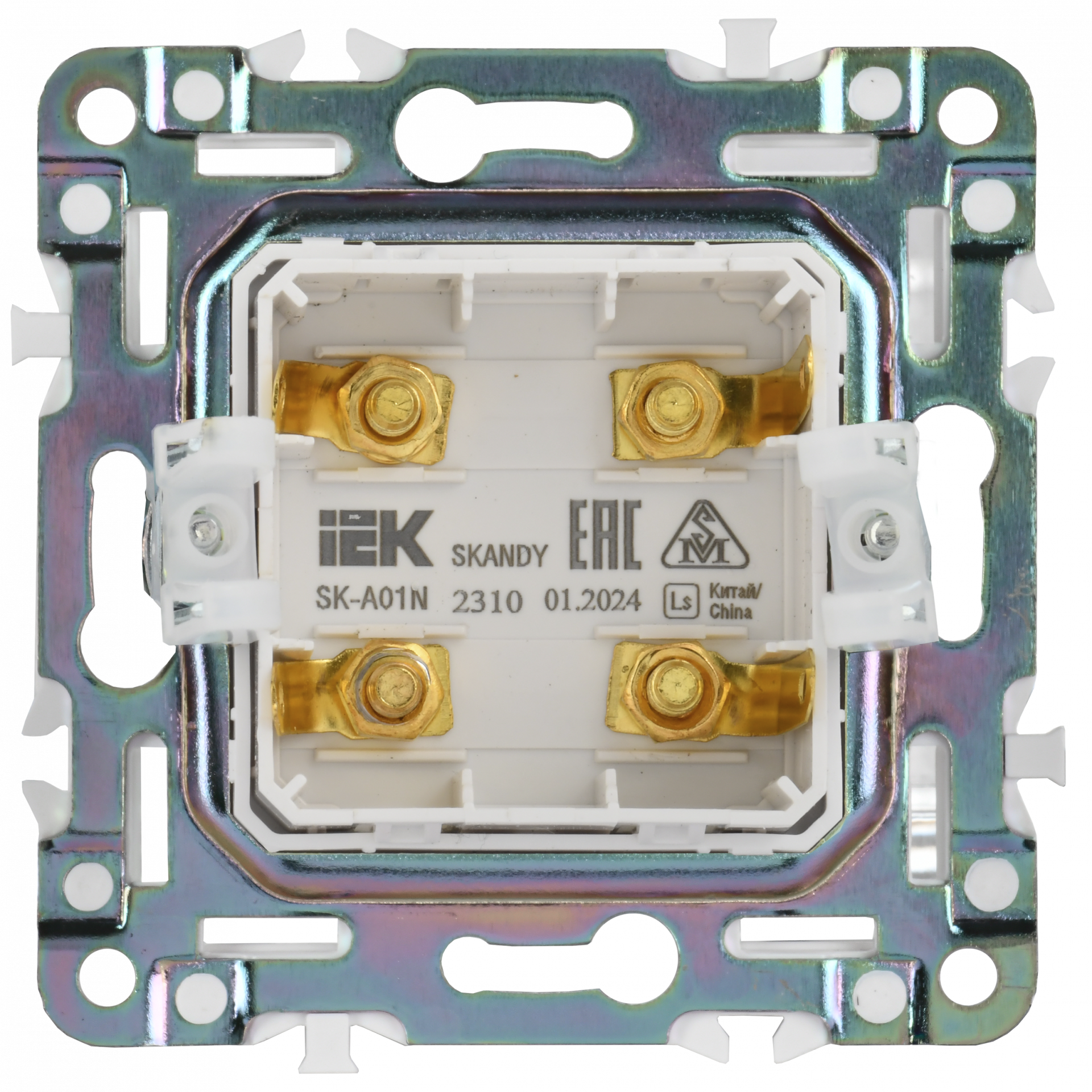 SKANDY Аудиорозетка 4-местная SK-A01N металл никель IEK