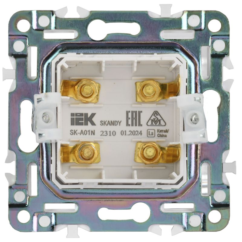 SKANDY Аудиорозетка 4-местная SK-A01N металл никель IEK
