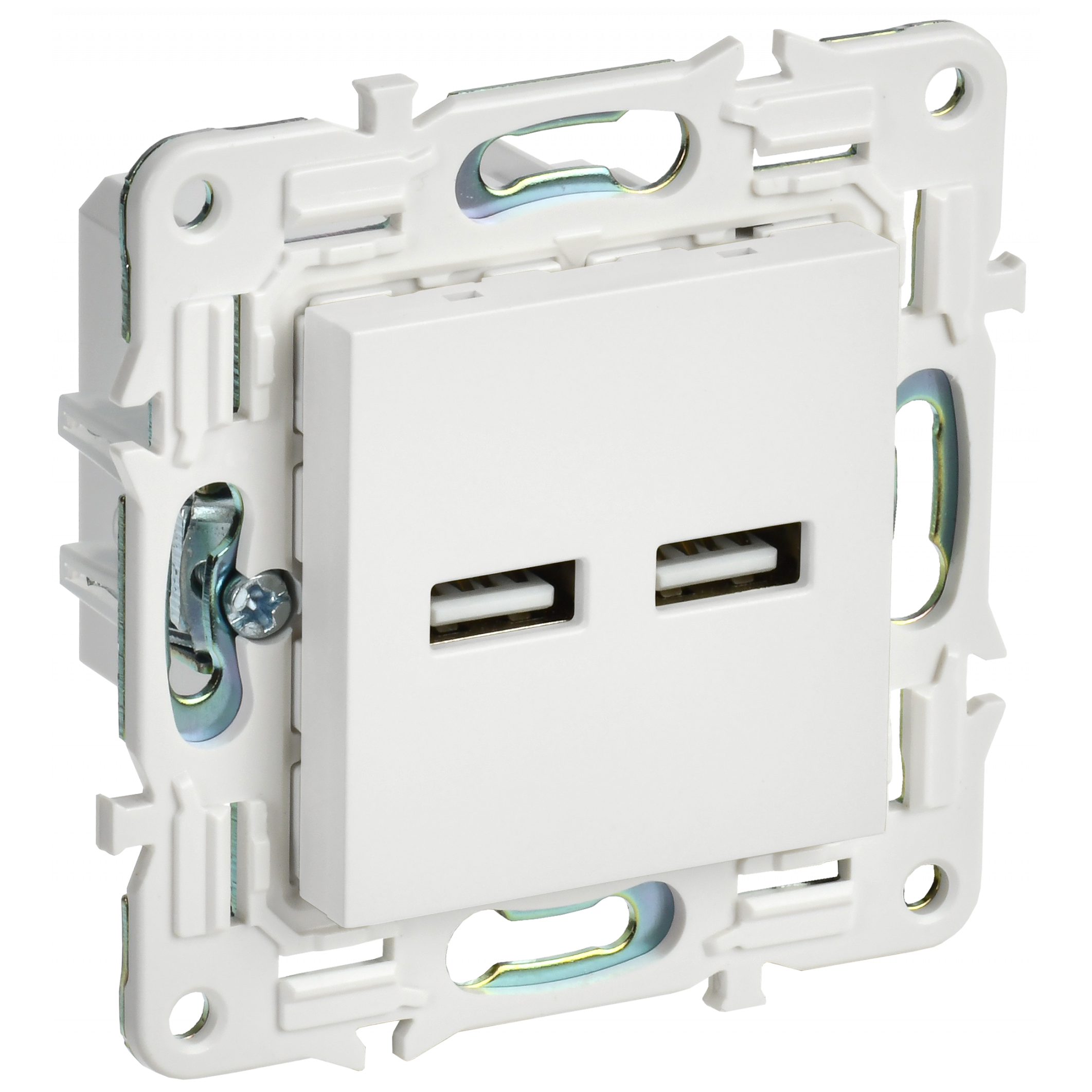 SKANDY Розетка USB A+A 3,1А SK-R15W арктический белый IEK