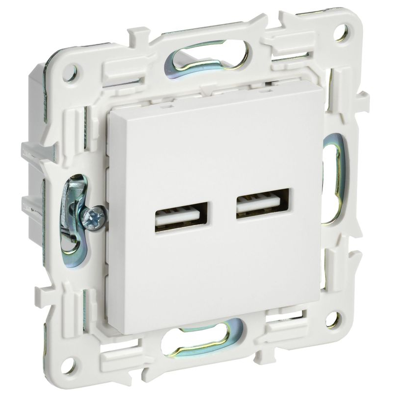 SKANDY Розетка USB A+A 3,1А SK-R15W арктический белый IEK