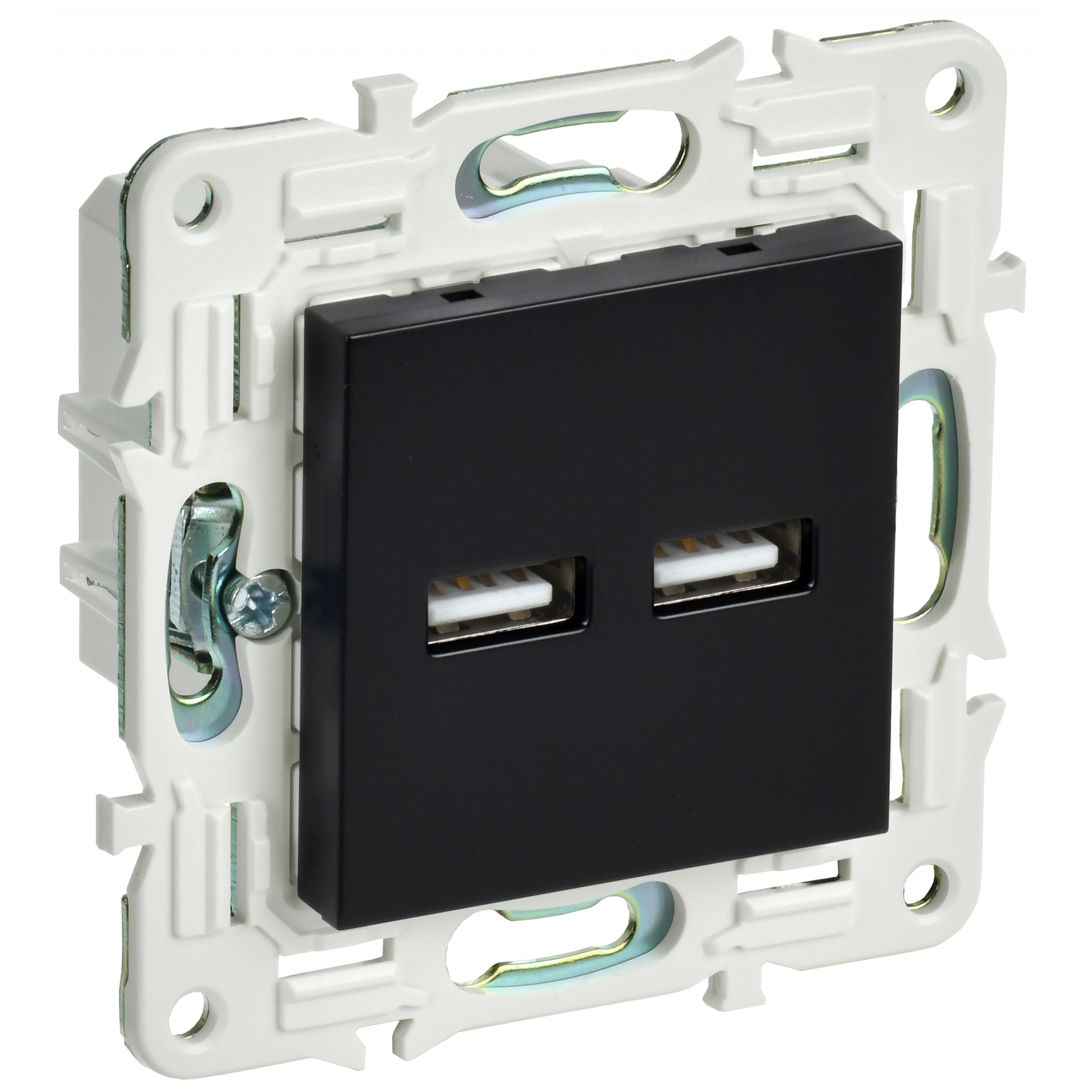 SKANDY Розетка USB A+A 3,1А SK-R15Bl черный IEK