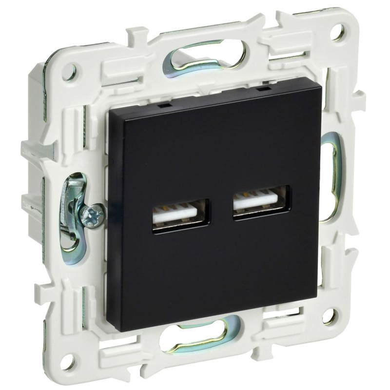 SKANDY Розетка USB A+A 3,1А SK-R15Bl черный IEK