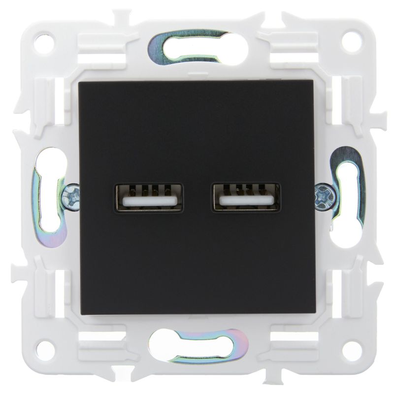 SKANDY Розетка USB A+A 3,1А SK-R15Bl черный IEK