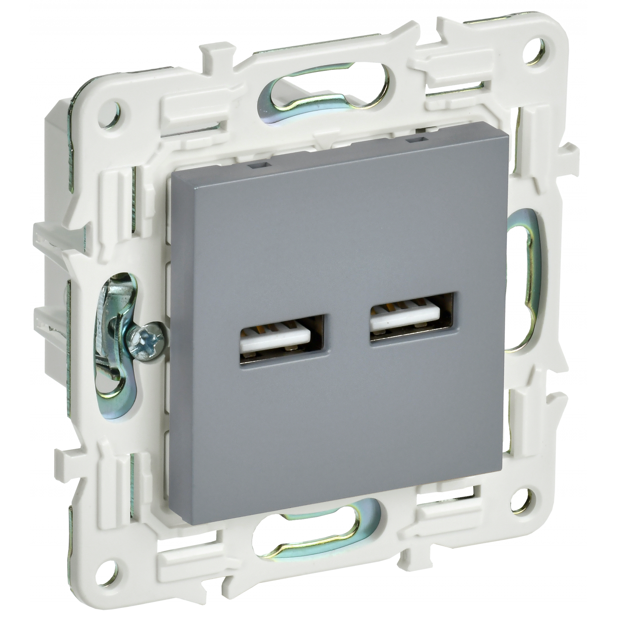 SKANDY Розетка USB A+A 3,1А SK-R15Gr серый IEK