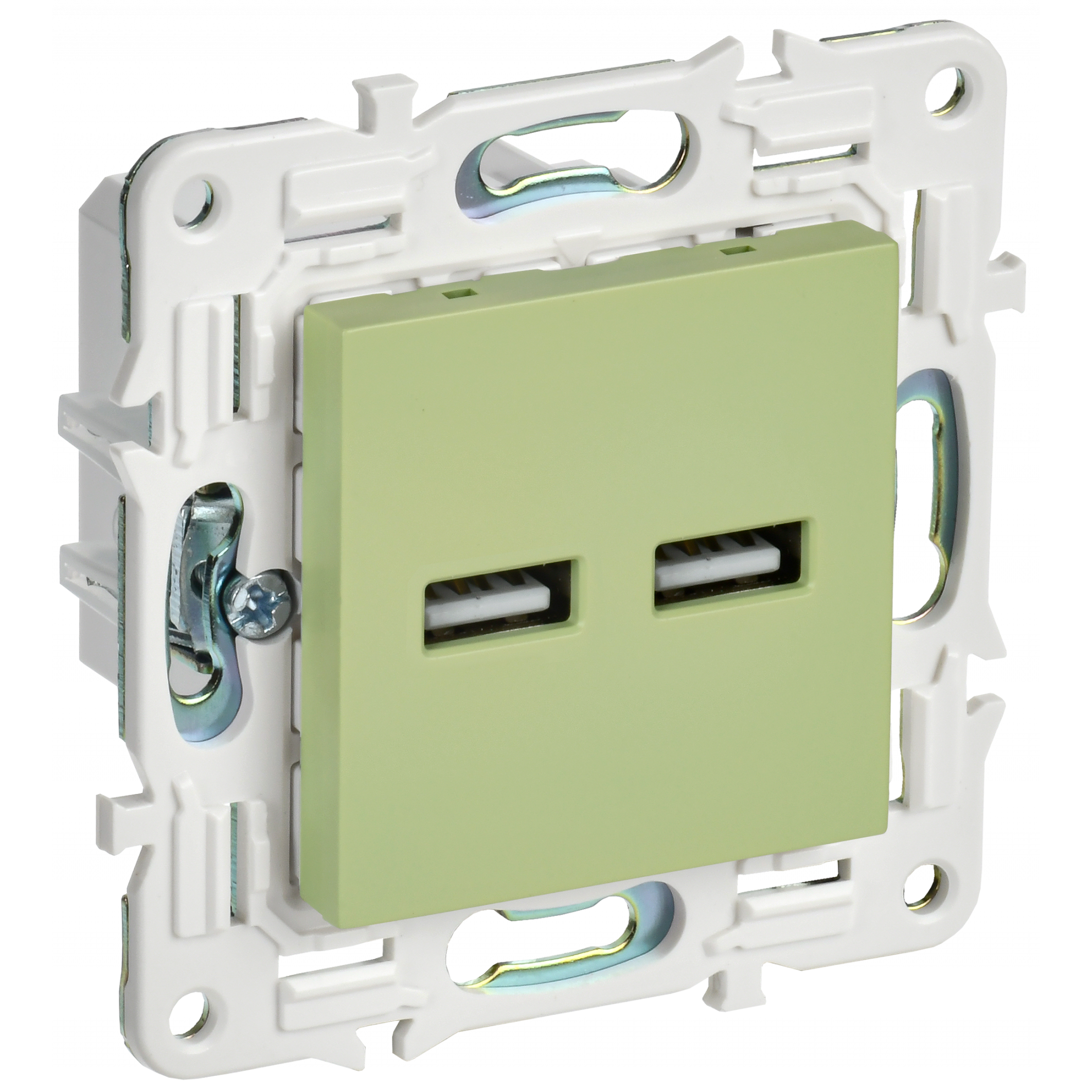SKANDY Розетка USB A+A 3,1А SK-R15G мятный IEK