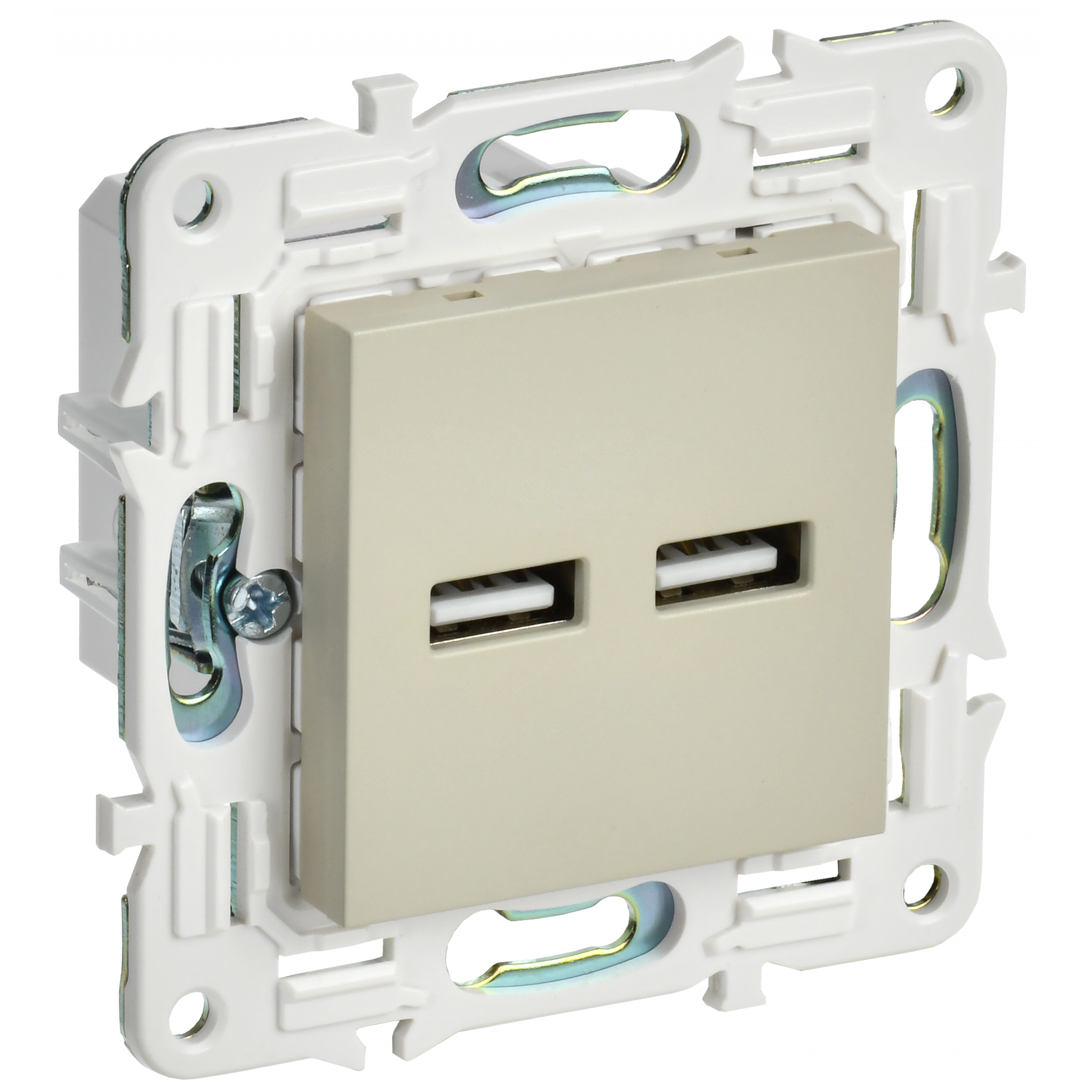 SKANDY Розетка USB A+A 3,1А SK-R15B бежевый IEK