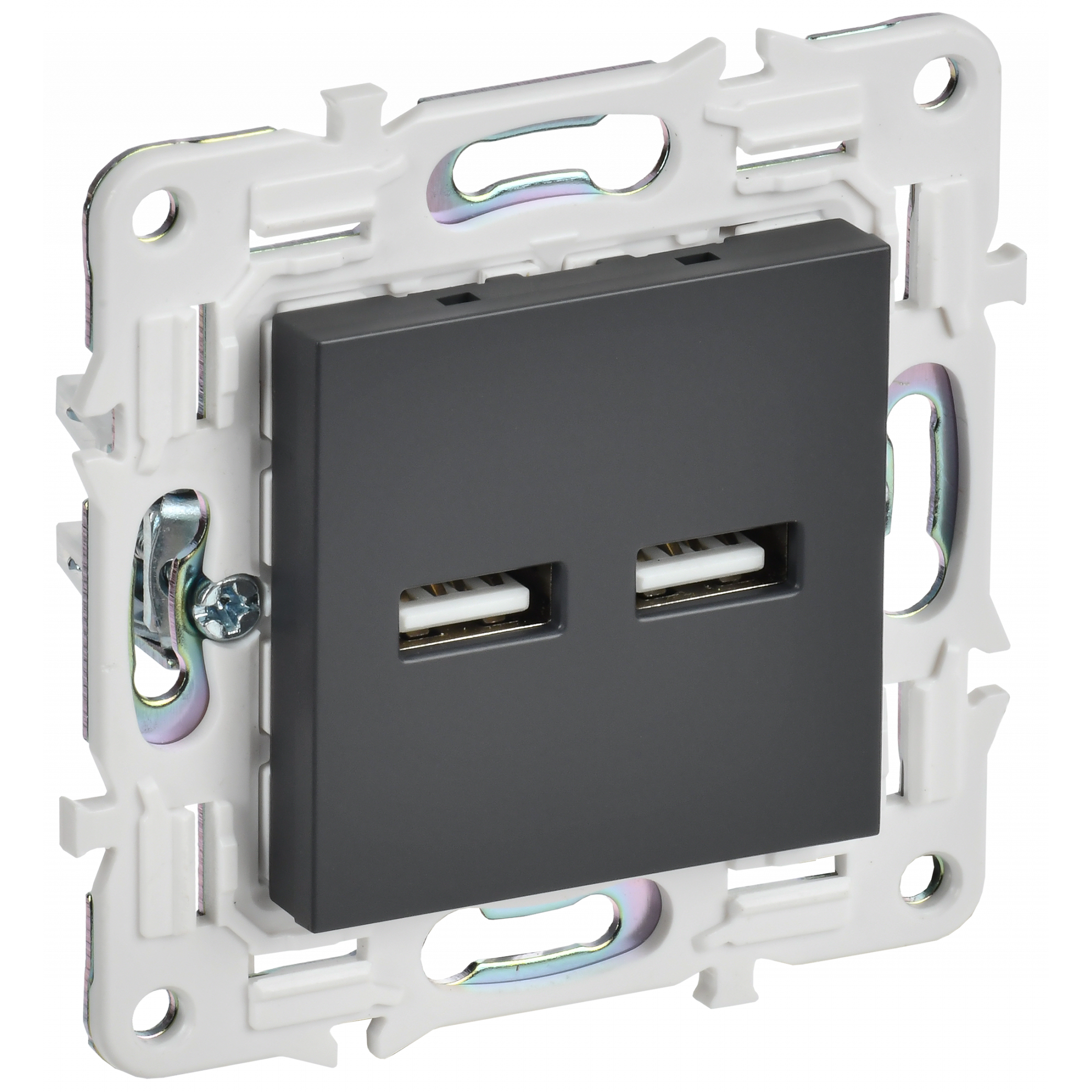 SKANDY Розетка USB A+A 3,1А SK-R15T титан IEK