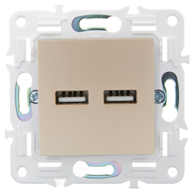 SKANDY Розетка USB A+A 3,1А SK-R15Sa песочный IEK