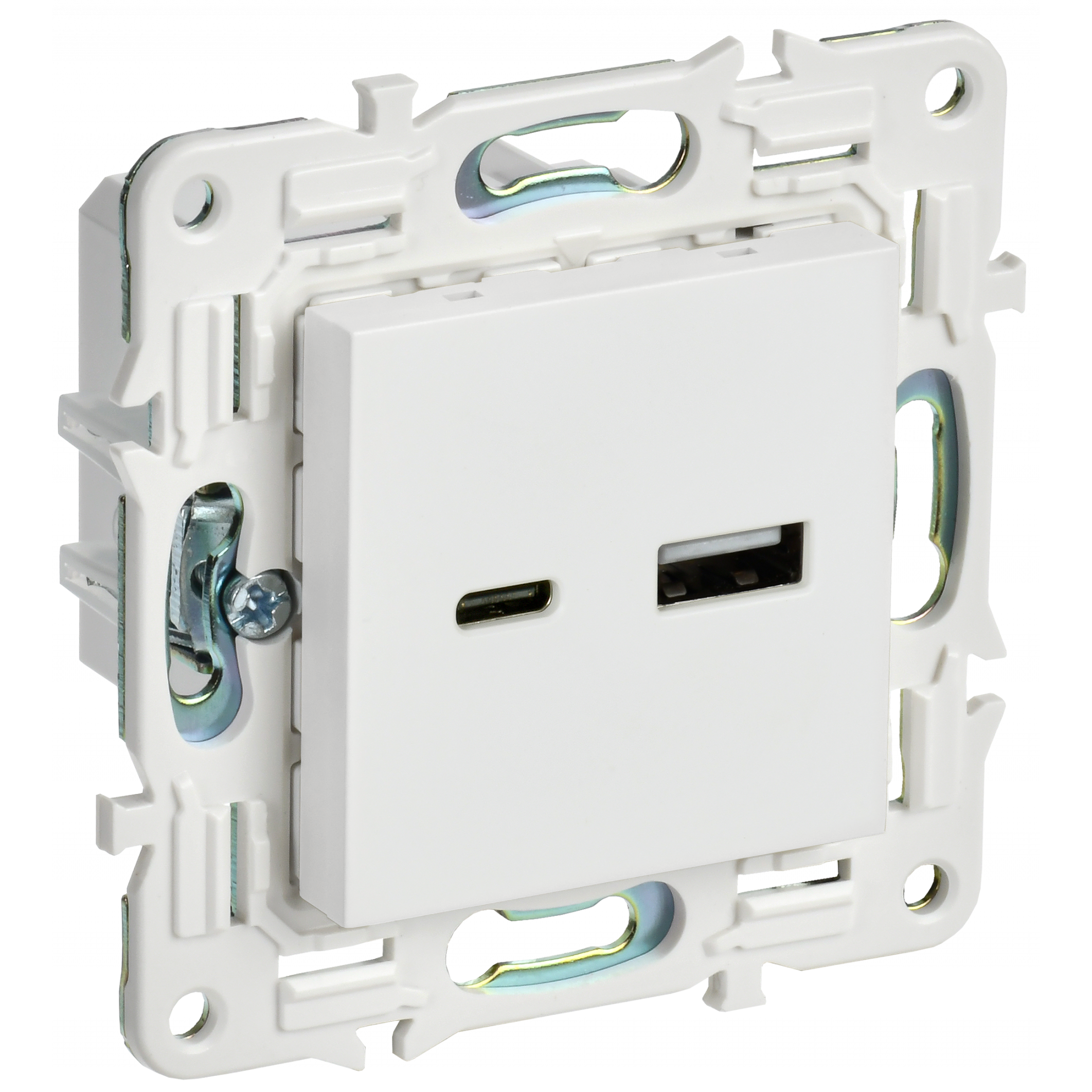 SKANDY Розетка USB A+C 18Вт SK-R13W арктический белый IEK