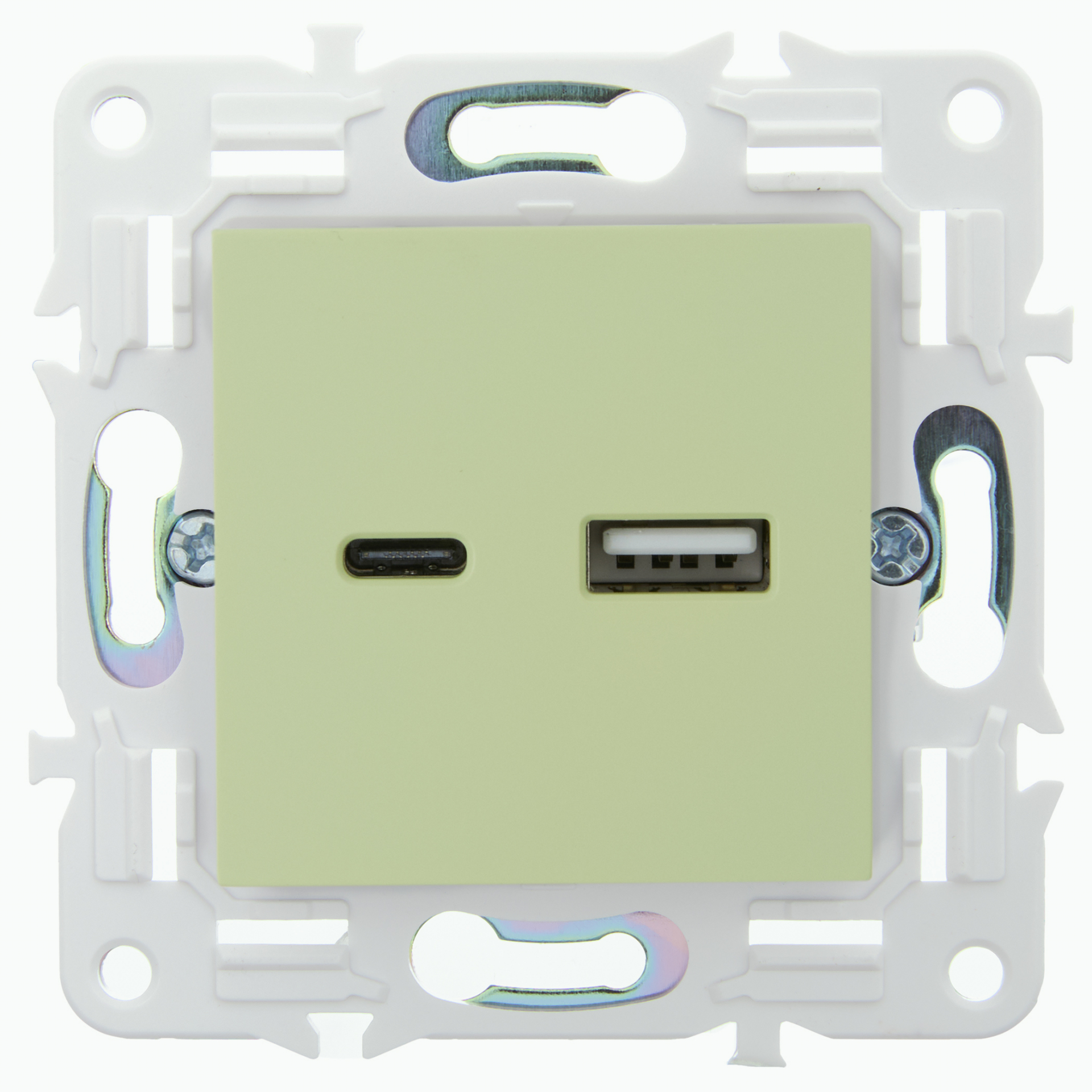 SKANDY Розетка USB A+C 18Вт SK-R13G мятный IEK