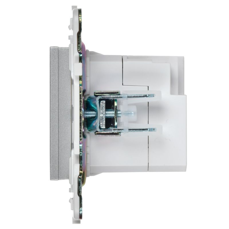 SKANDY Розетка USB A+C 18Вт SK-R13S серебряный IEK