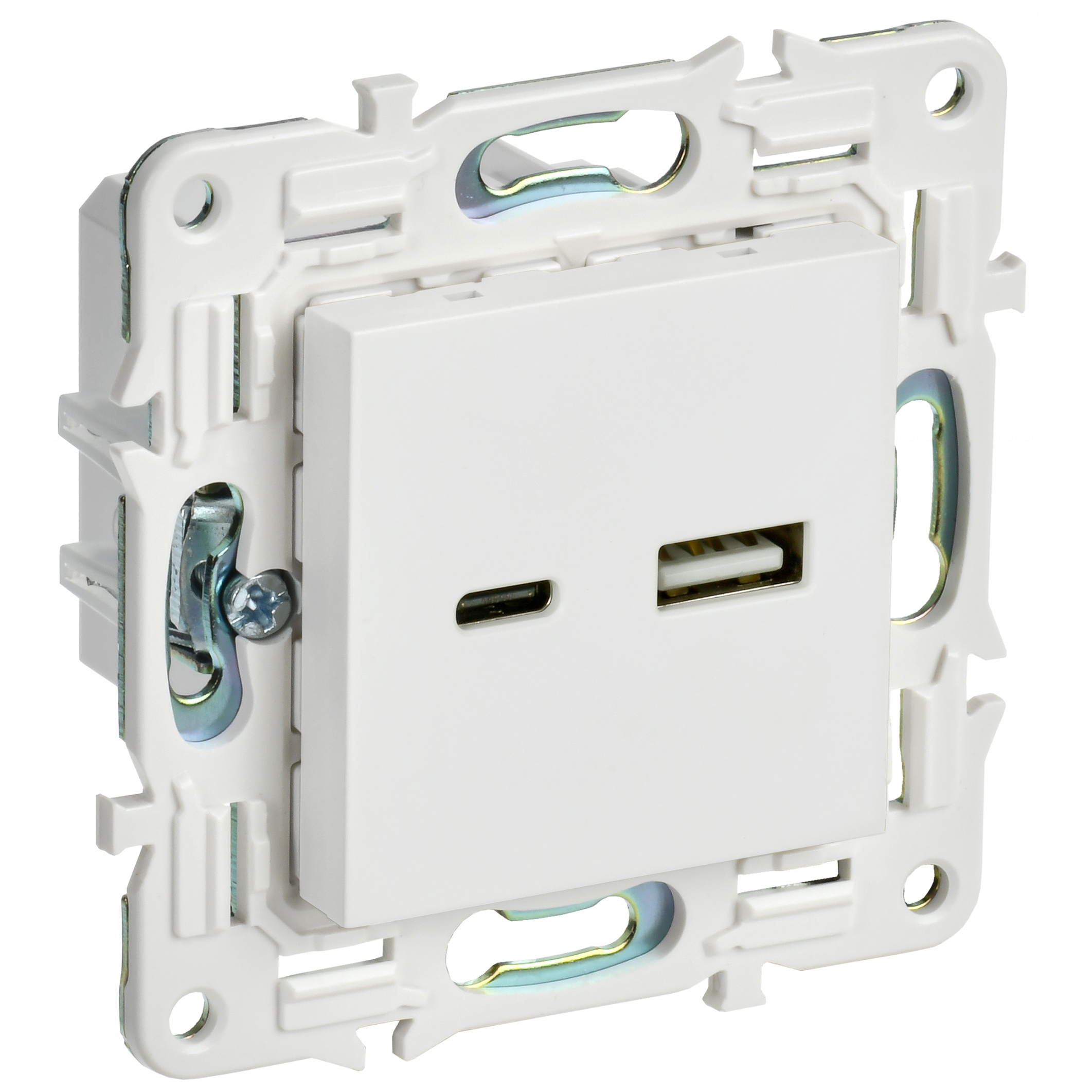 SKANDY Розетка USB A+C 3,1А SK-R14W арктический белый IEK