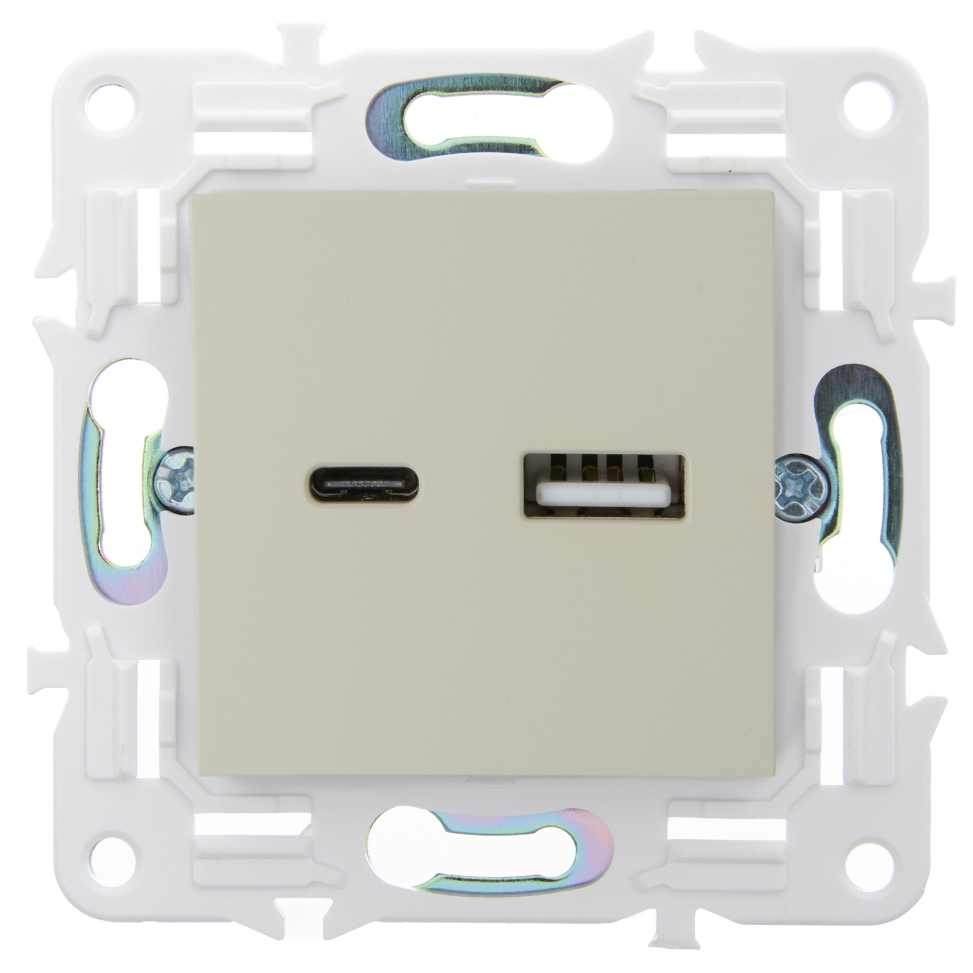 SKANDY Розетка USB A+C 3,1А SK-R14B бежевый IEK