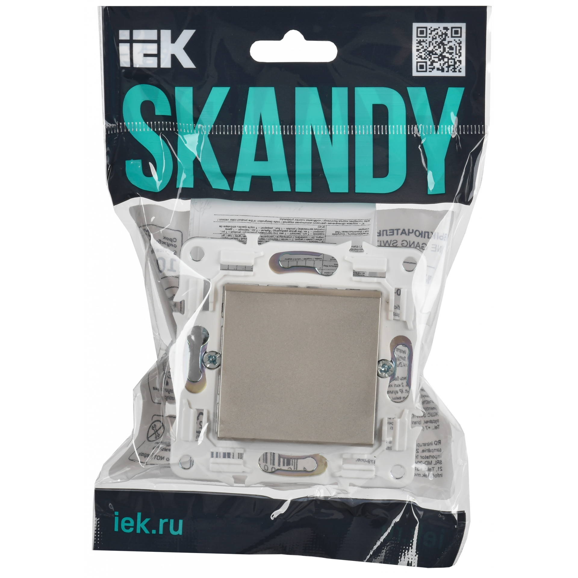 SKANDY Выключатель 1-клавишный 10А SK-V01Sh шампань IEK