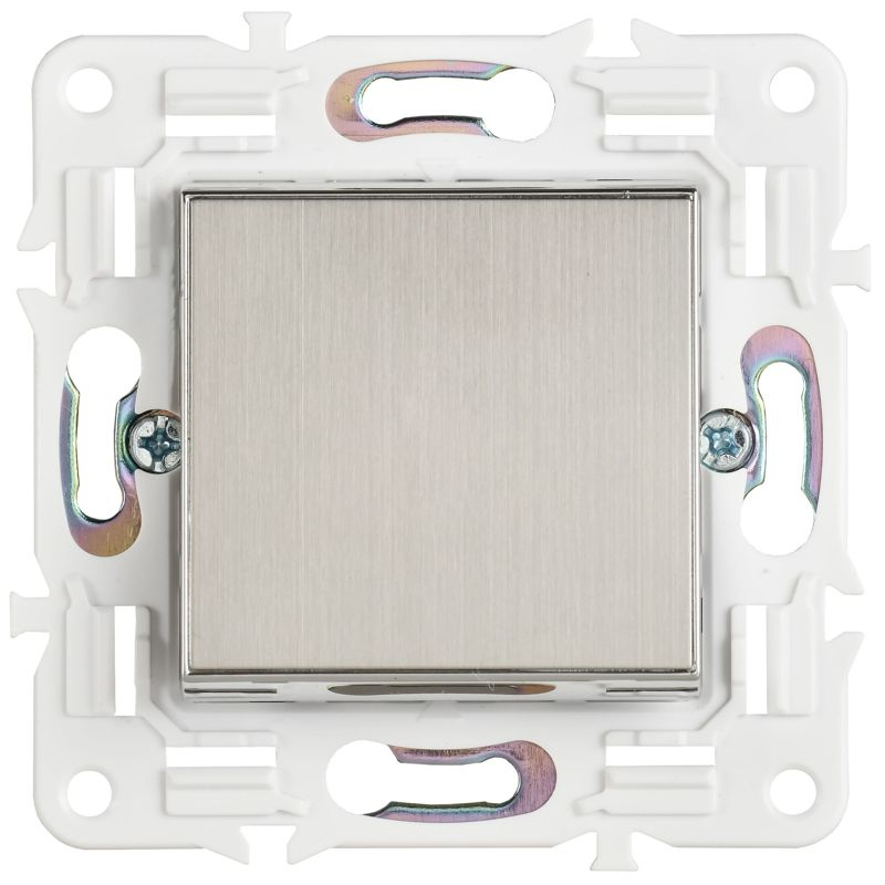 SKANDY Выключатель 1-клавишный 10А SK-V01N металл никель IEK