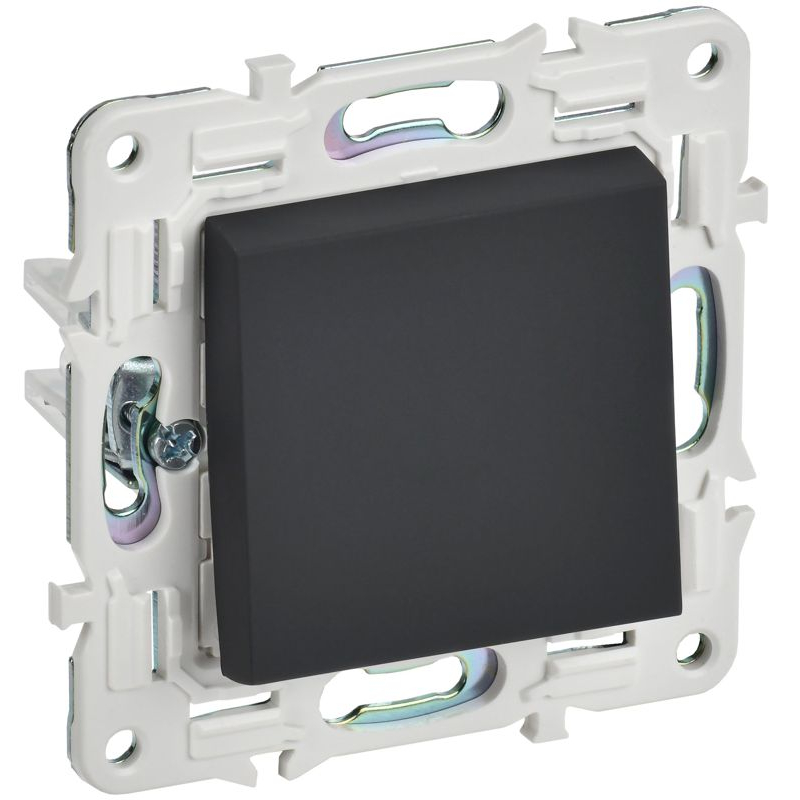 SKANDY Выключатель 1-клавишный 10А SK-V01G графит IEK