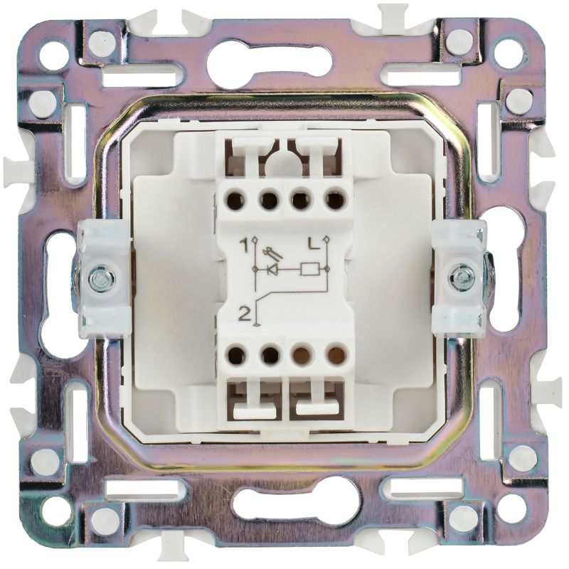 SKANDY Выключатель 1-клавишный с индикацией 10А SK-V07Bl черный IEK