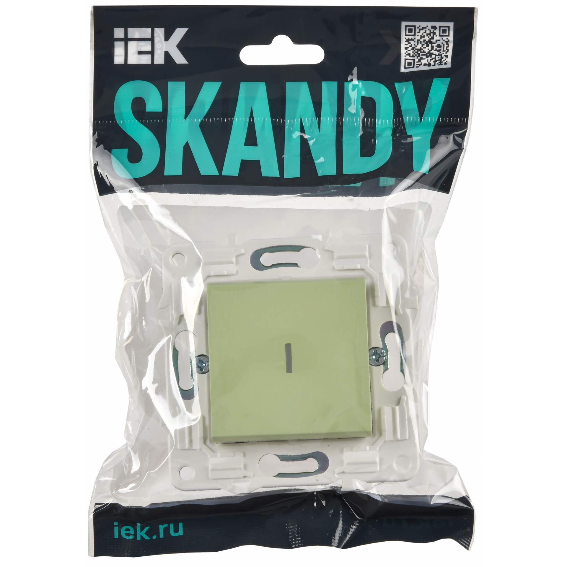 SKANDY Выключатель 1-клавишный с индикацией 10А SK-V07G мятный IEK