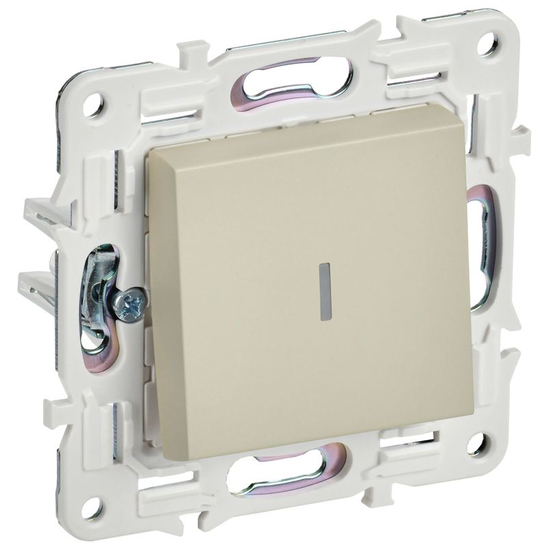 SKANDY Выключатель 1-клавишный с индикацией 10А SK-V07B бежевый IEK