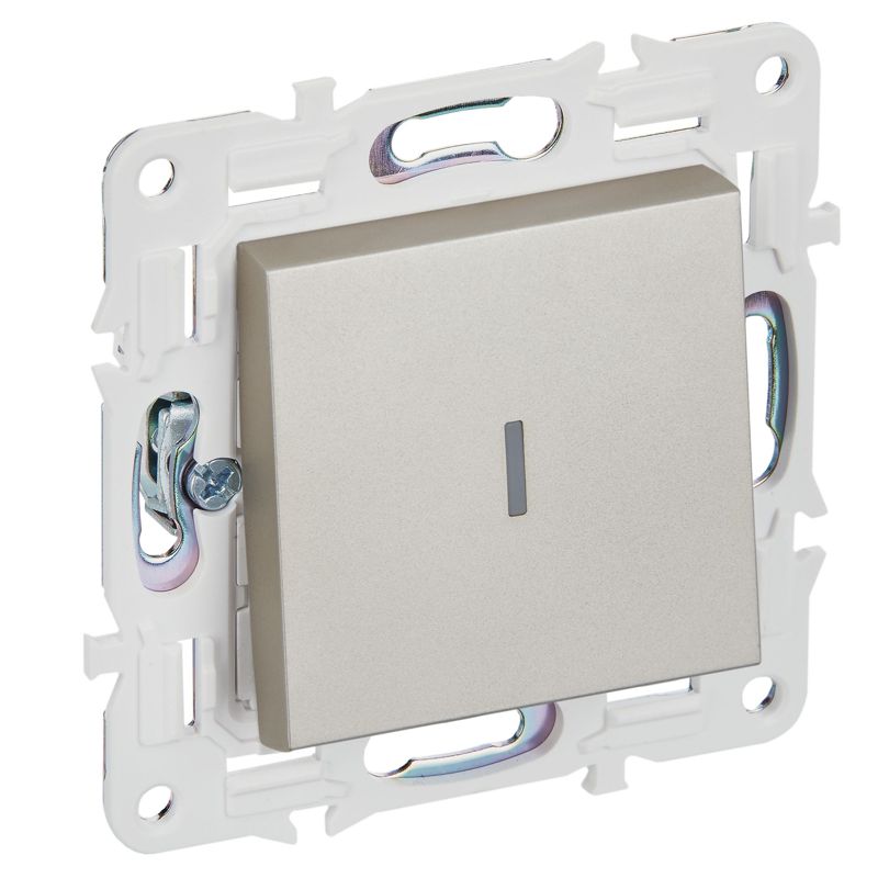 SKANDY Выключатель 1-клавишный с индикацией 10А SK-V07Sh шампань IEK