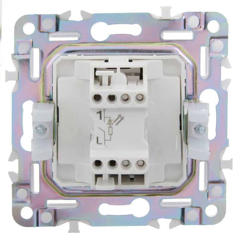 SKANDY Выключатель 1-клавишный с индикацией 10А SK-V07Sh шампань IEK