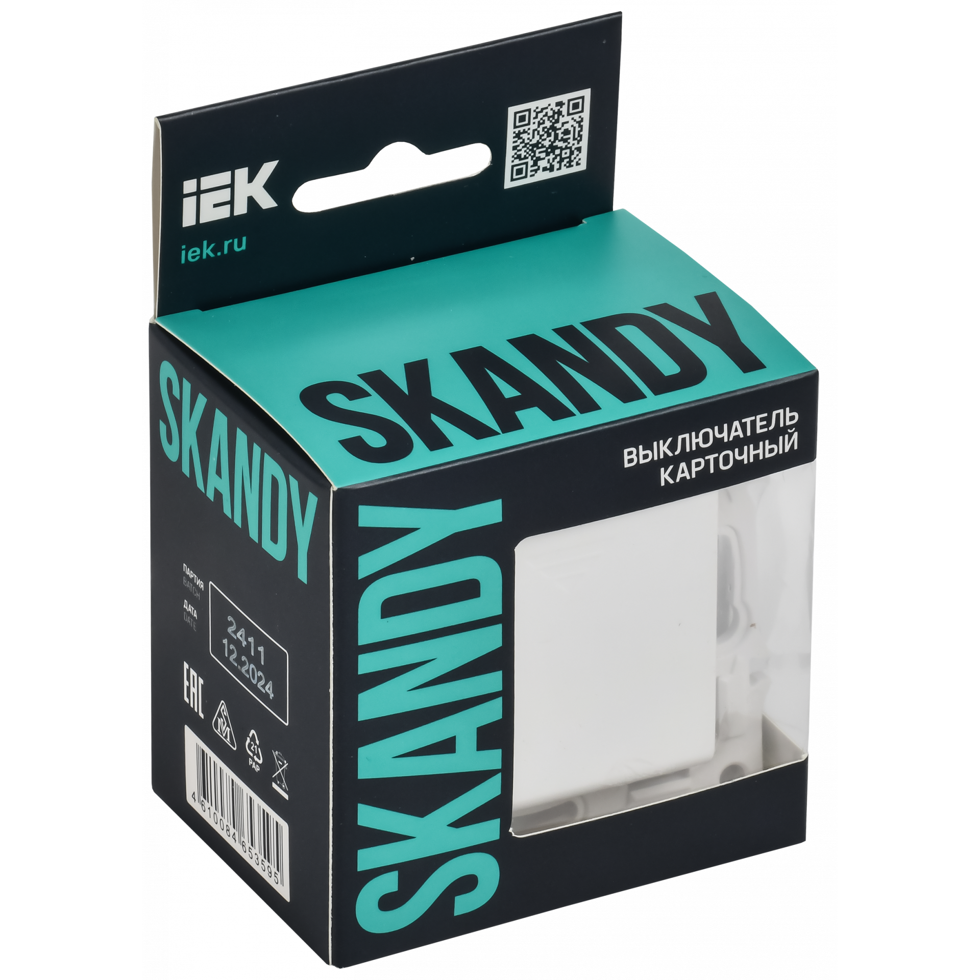 SKANDY Выключатель карточный 30А SK-V15W арктический белый IEK