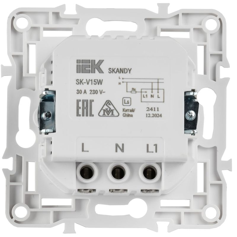 SKANDY Выключатель карточный 30А SK-V15W арктический белый IEK