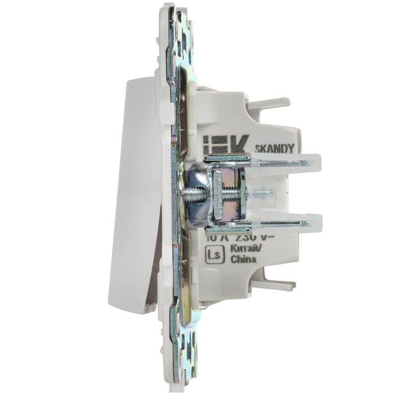 SKANDY Выключатель 1-клавишный проходной 10А SK-V02W арктический белый IEK