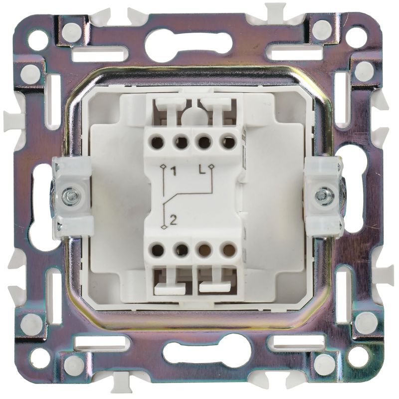 SKANDY Выключатель 1-клавишный проходной 10А SK-V02W арктический белый IEK
