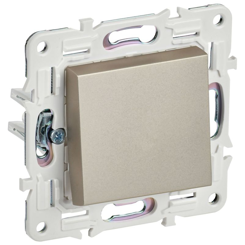 SKANDY Выключатель 1-клавишный проходной 10А SK-V02Sh шампань IEK