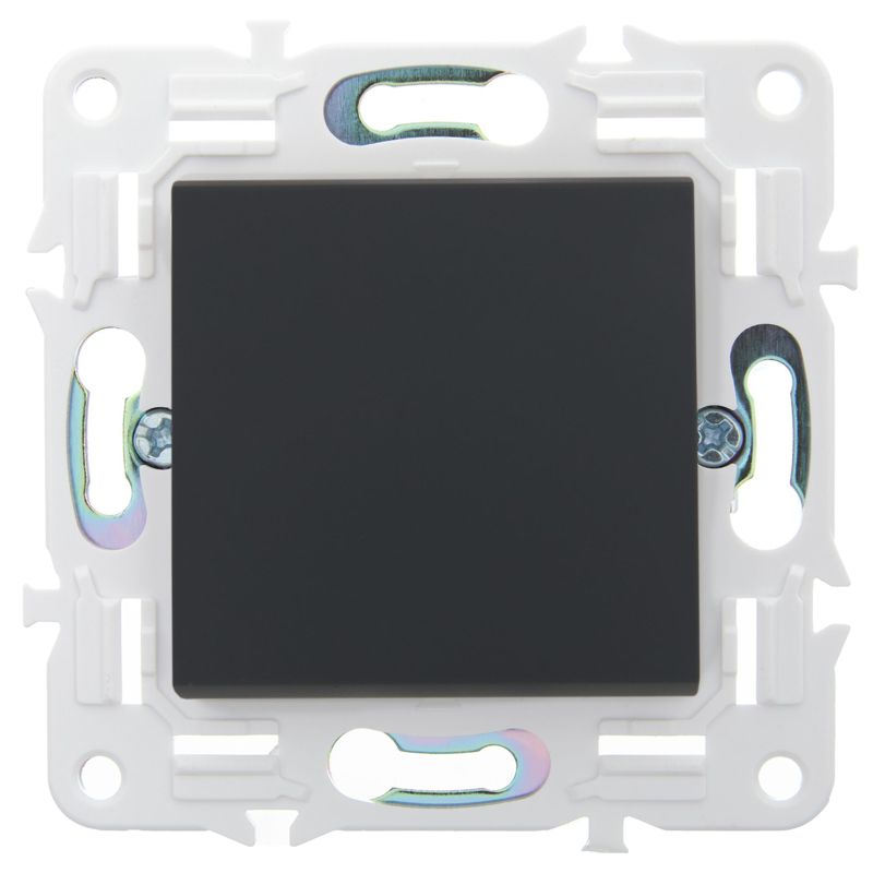 SKANDY Выключатель 1-клавишный проходной 10А SK-V02G графит IEK