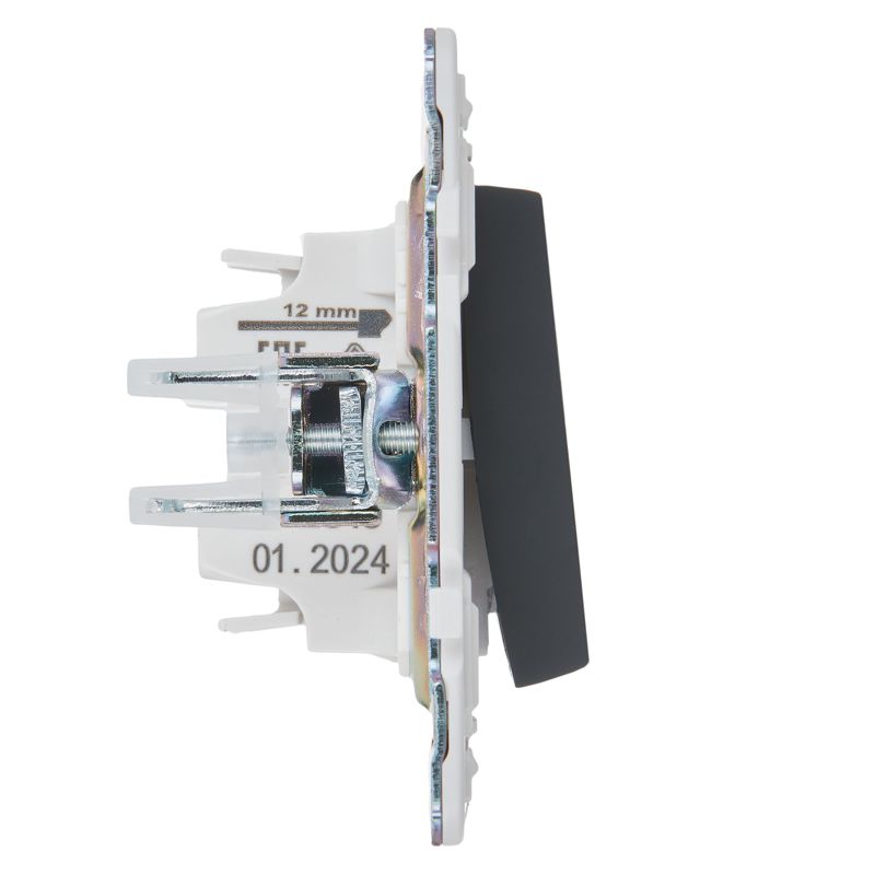 SKANDY Выключатель 1-клавишный проходной 10А SK-V02G графит IEK