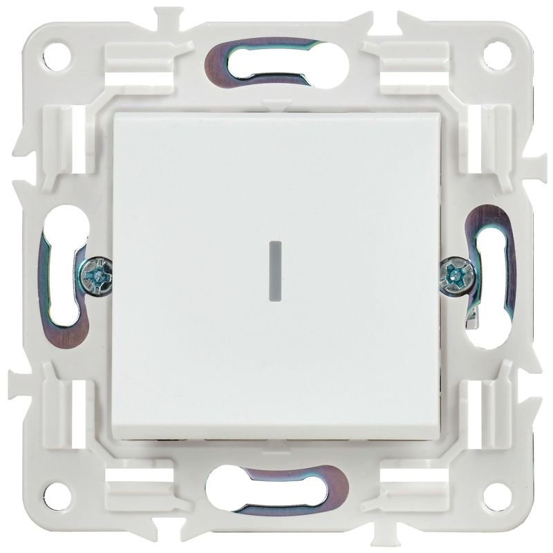 SKANDY Выключатель 1-клавишный проходной с индикацией 10А SK-V08W арктический белый IEK