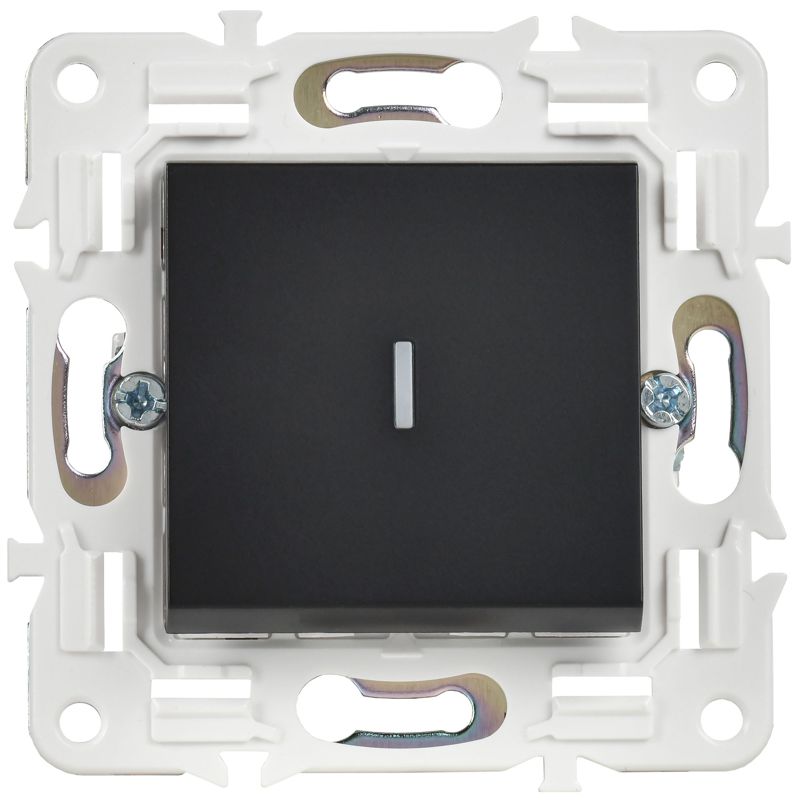 SKANDY Выключатель 1-клавишный проходной с индикацией 10А SK-V08Bl черный IEK