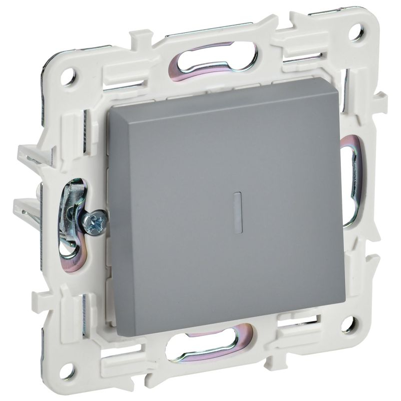 SKANDY Выключатель 1-клавишный проходной с индикацией 10А SK-V08Gr серый IEK