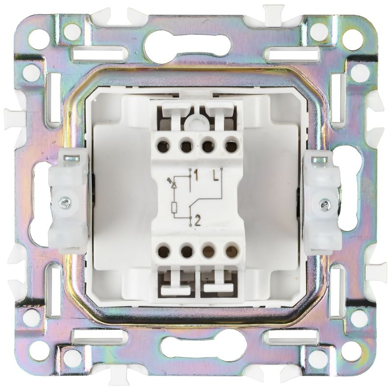 SKANDY Выключатель 1-клавишный проходной с индикацией 10А SK-V08Gr серый IEK