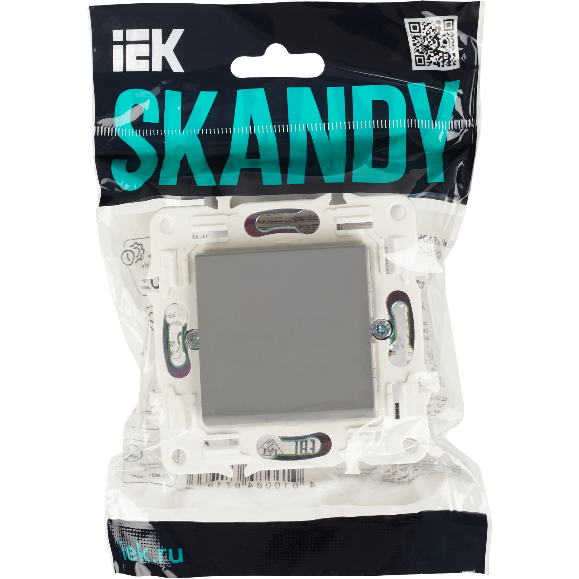 SKANDY Выключатель 1-клавишный перекрестный 10А SK-V03Gr серый IEK