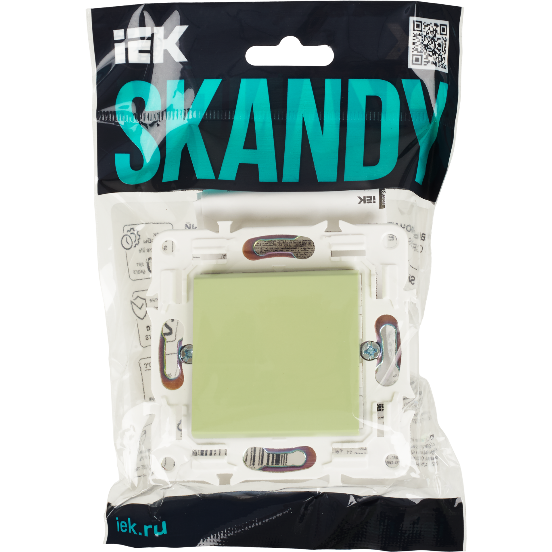 SKANDY Выключатель 1-клавишный перекрестный 10А SK-V03G мятный IEK