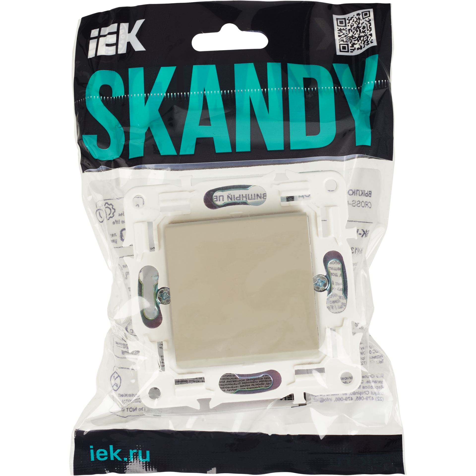SKANDY Выключатель 1-клавишный перекрестный 10А SK-V03B бежевый IEK