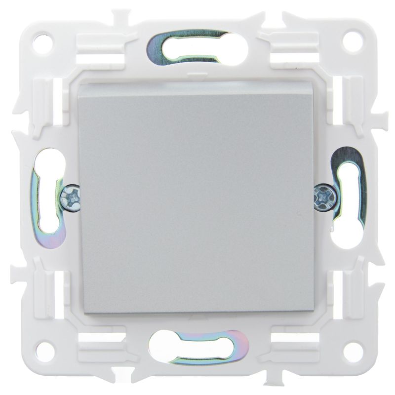 SKANDY Выключатель 1-клавишный перекрестный 10А SK-V03S серебряный IEK