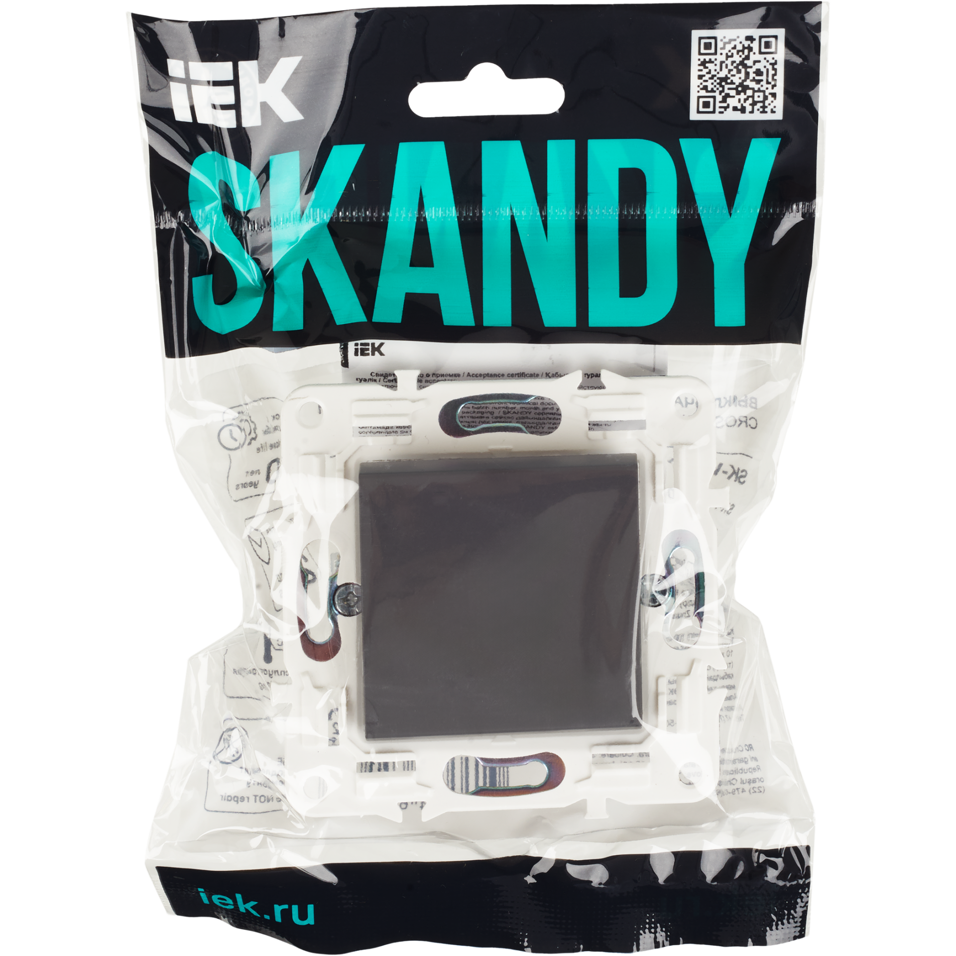SKANDY Выключатель 1-клавишный перекрестный 10А SK-V03T титан IEK