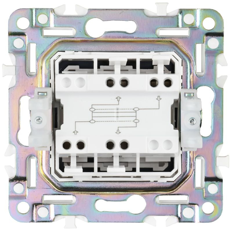 SKANDY Выключатель 1-клавишный перекрестный 10А SK-V03N металл никель IEK