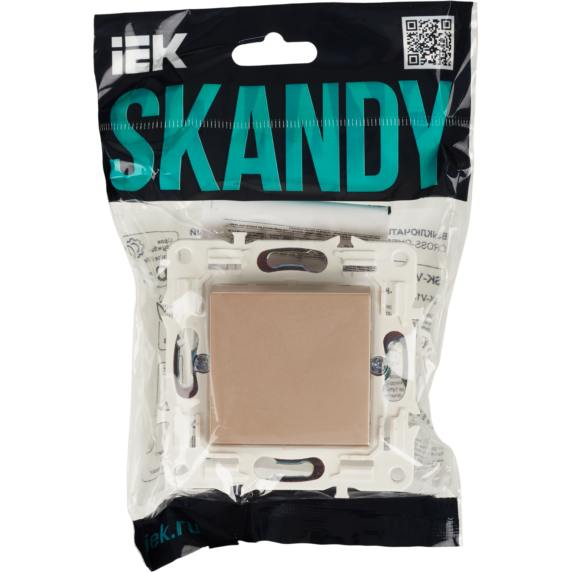 SKANDY Выключатель 1-клавишный перекрестный 10А SK-V03Sa песочный IEK