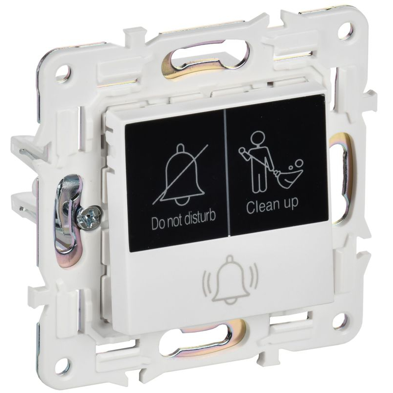 SKANDY Кнопка звонка с индикацией для отелей 10А SK-V17W арктический белый IEK