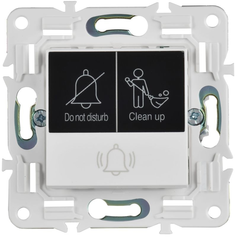 SKANDY Кнопка звонка с индикацией для отелей 10А SK-V17W арктический белый IEK