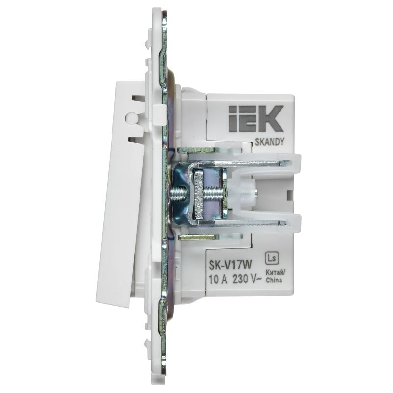 SKANDY Кнопка звонка с индикацией для отелей 10А SK-V17W арктический белый IEK