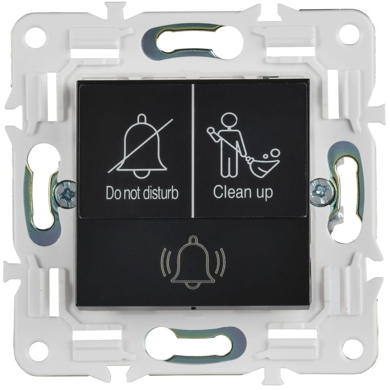 SKANDY Кнопка звонка с индикацией для отелей 10А SK-V17Bl черный IEK